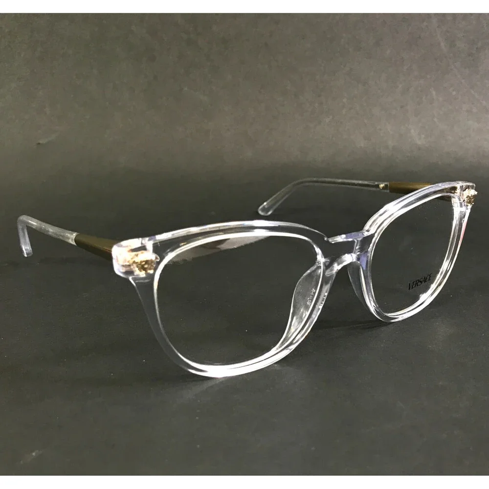Versace Eyeglasses Frames MOD.3242A 148 Crystal Clear Gold Asian Fit 54-18-140